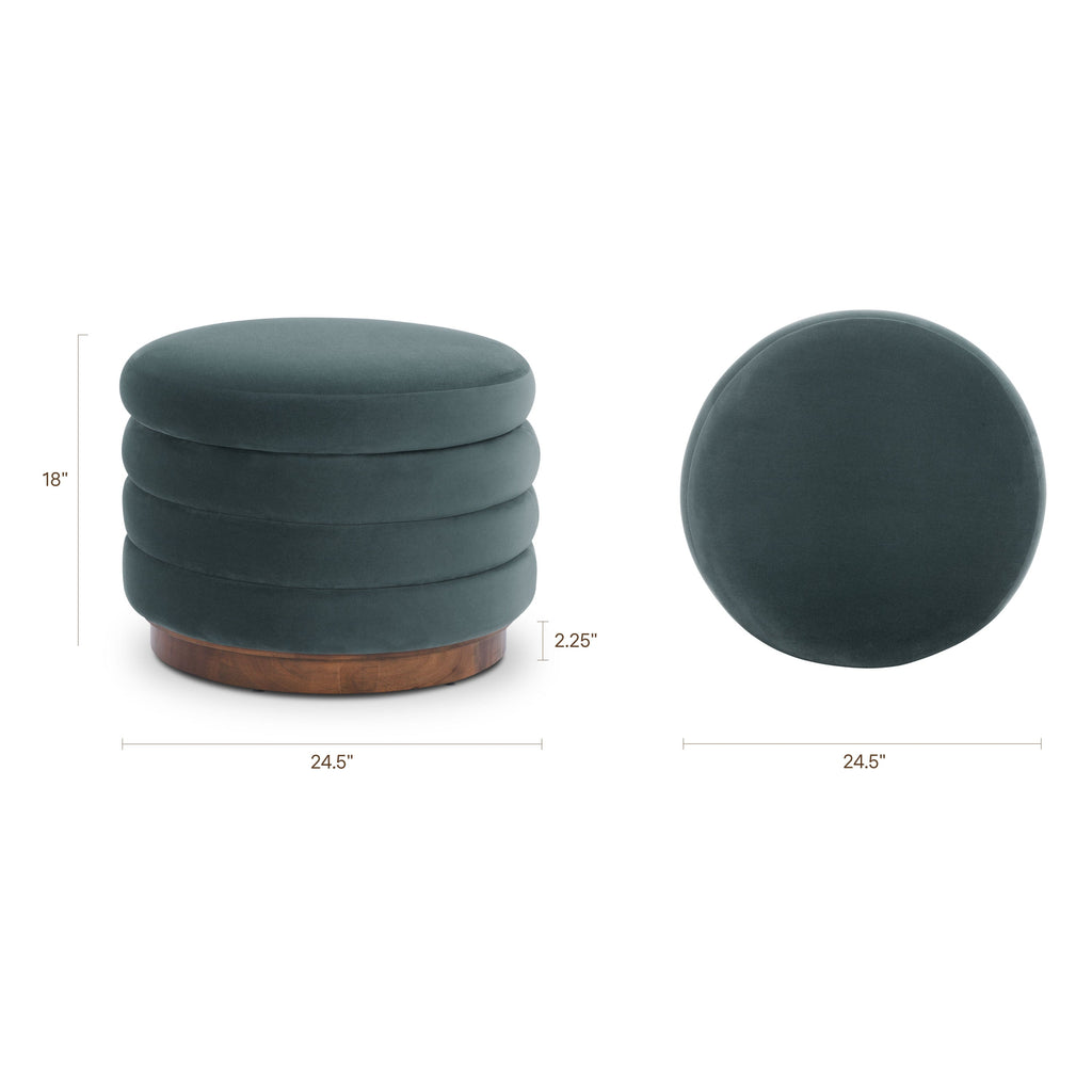 Storage Ottoman | Shadow Teal