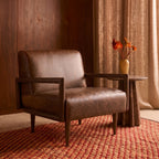 Viborg Leather Lounge Chair | Chocolate Brown