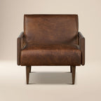 Viborg Leather Lounge Chair | Chocolate Brown