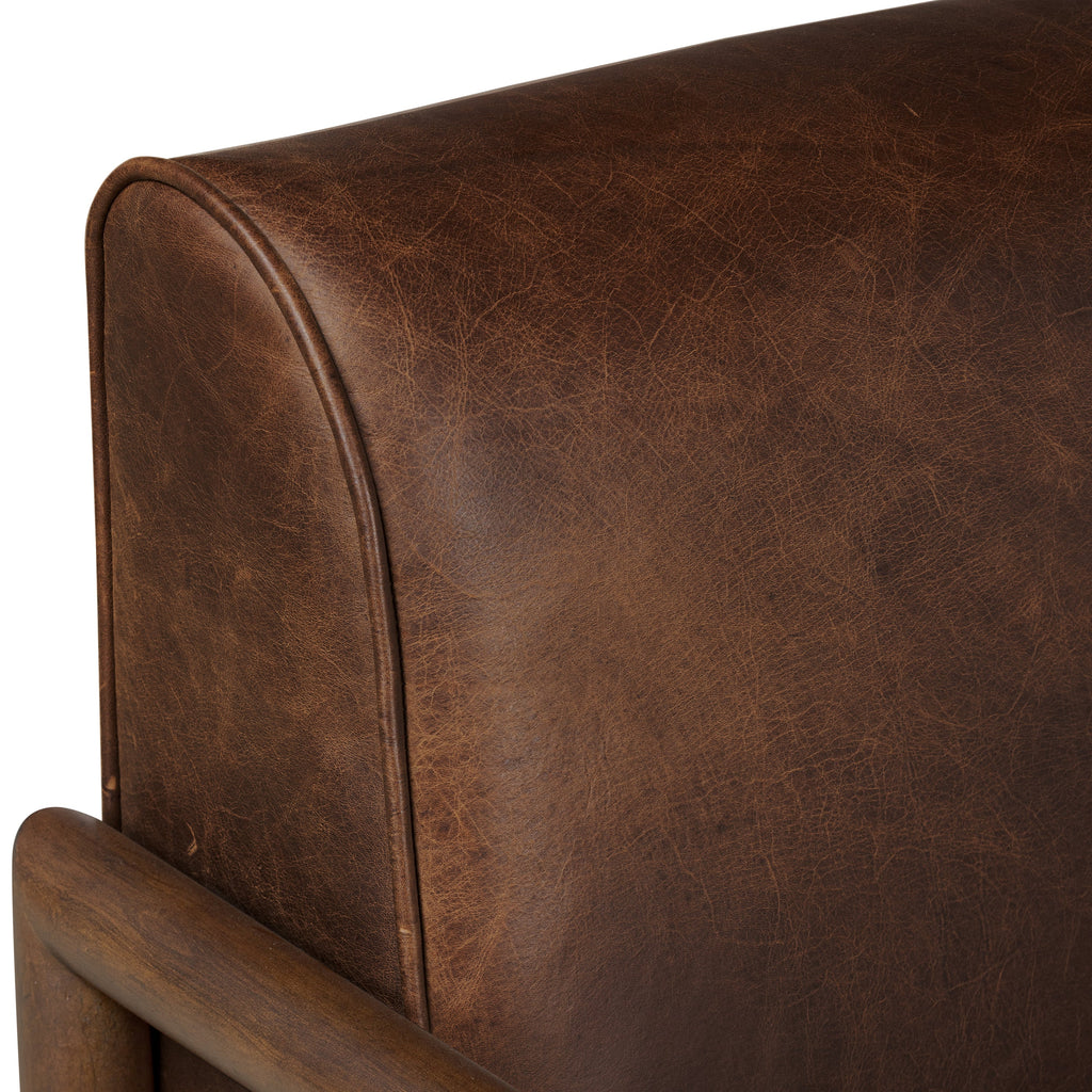 Viborg Leather Lounge Chair | Chocolate Brown