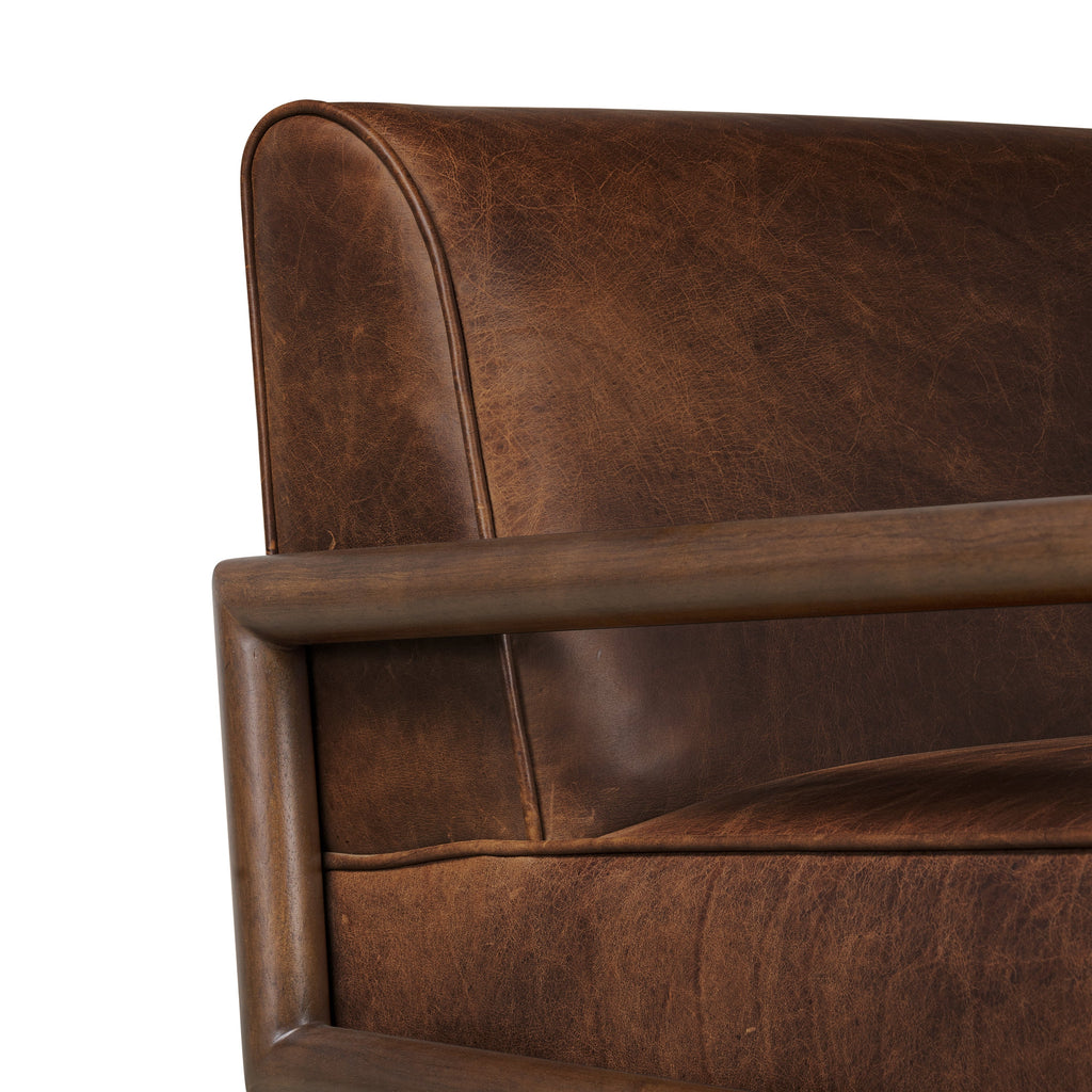 Viborg Leather Lounge Chair | Chocolate Brown