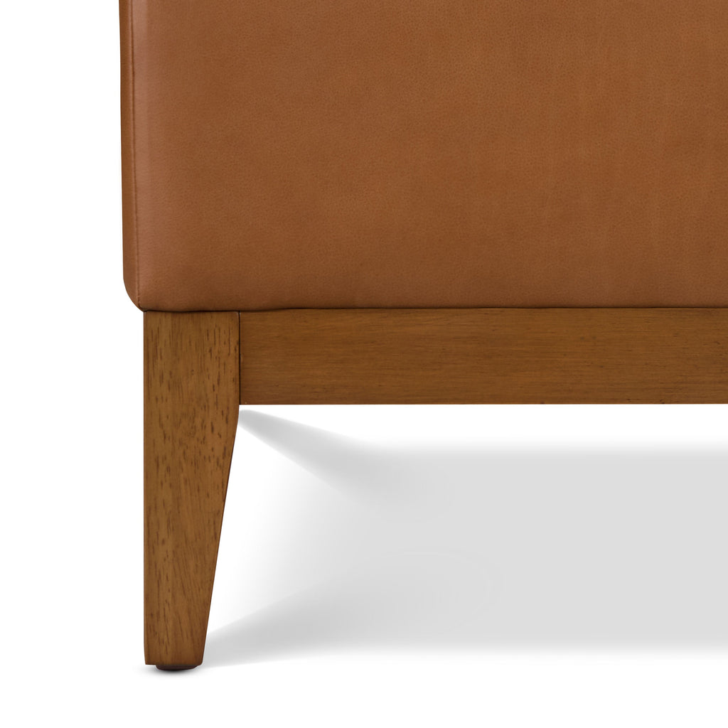 Leather Storage Ottoman (35) | Saddle Tan