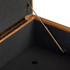 Leather Storage Ottoman (35) | Saddle Tan