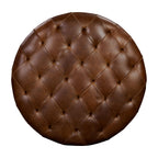 Leather Storage Ottoman | Oscuro Brown