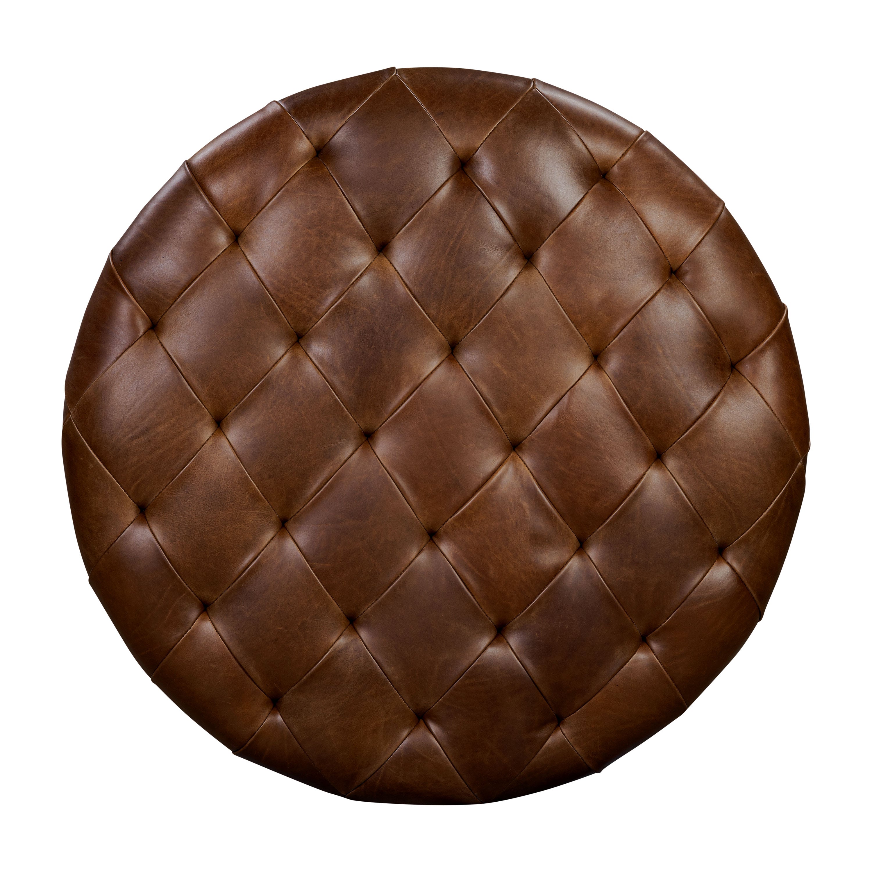 Leather Storage Ottoman | Oscuro Brown