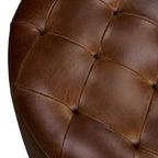 Leather Storage Ottoman | Oscuro Brown