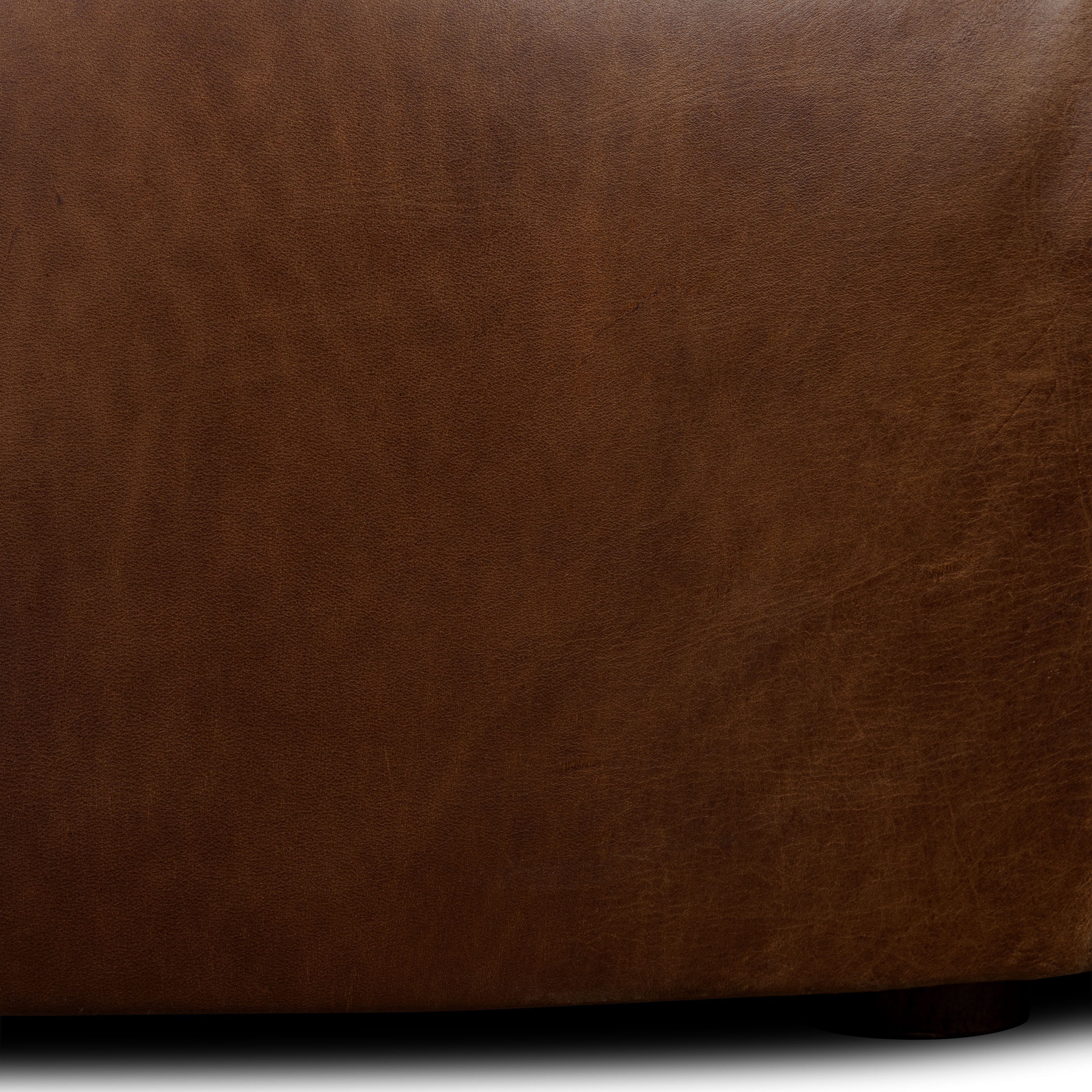 Leather Storage Ottoman | Oscuro Brown