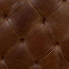 Leather Storage Ottoman | Oscuro Brown