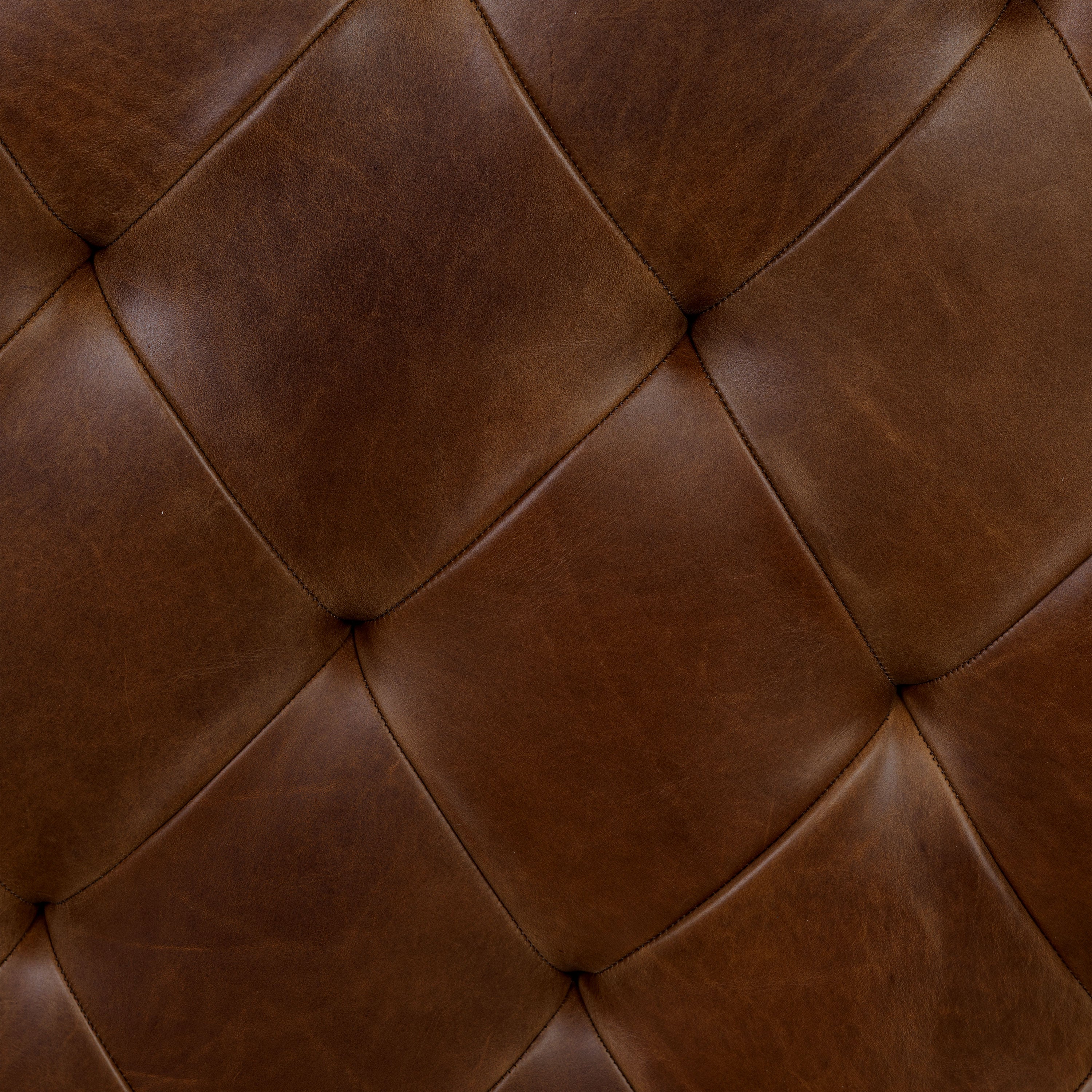 Leather Storage Ottoman | Oscuro Brown