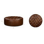 Leather Storage Ottoman | Oscuro Brown