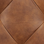 Leather Storage Ottoman | Russet Tan