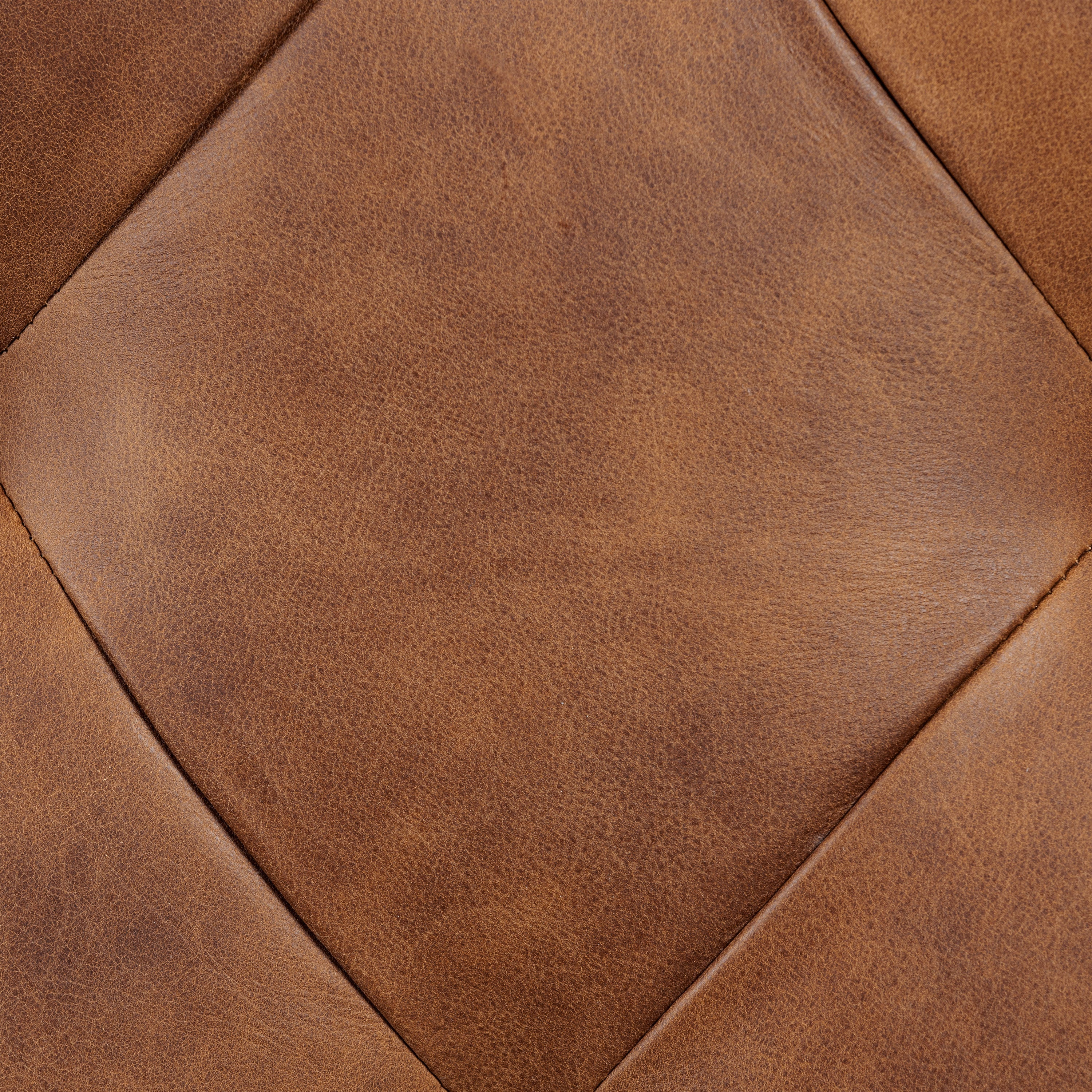Leather Storage Ottoman | Russet Tan