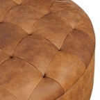 Leather Storage Ottoman | Russet Tan