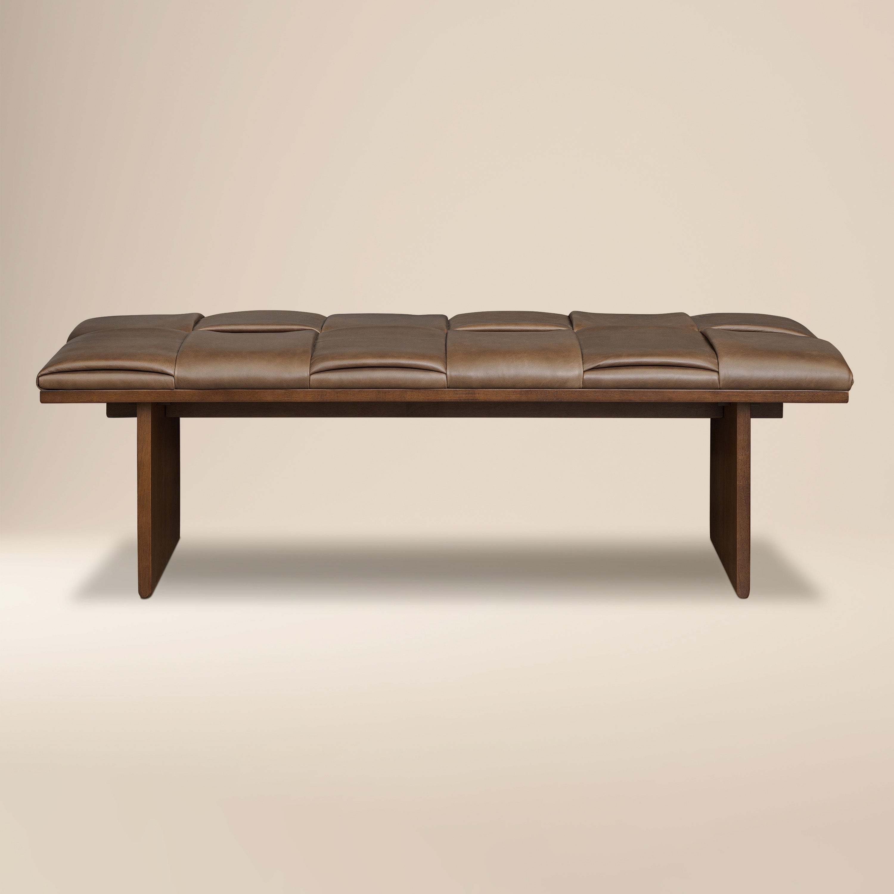 55 Leather Bench | Cocoa Brown