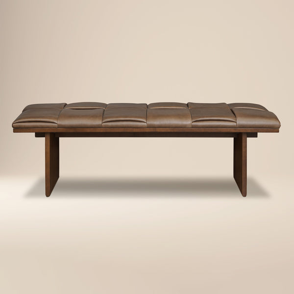 55 Leather Bench | Cocoa Brown