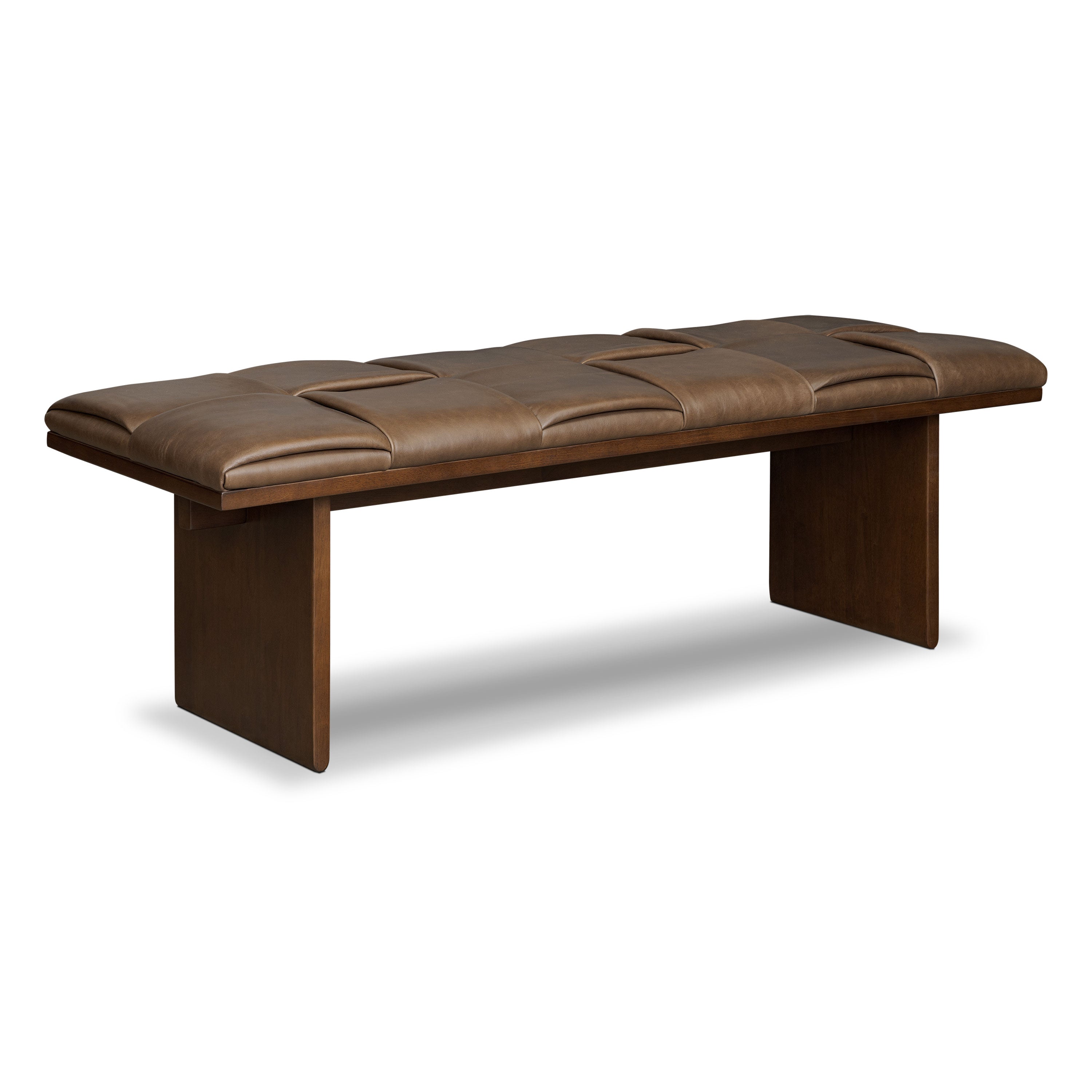 55 Leather Bench | Cocoa Brown