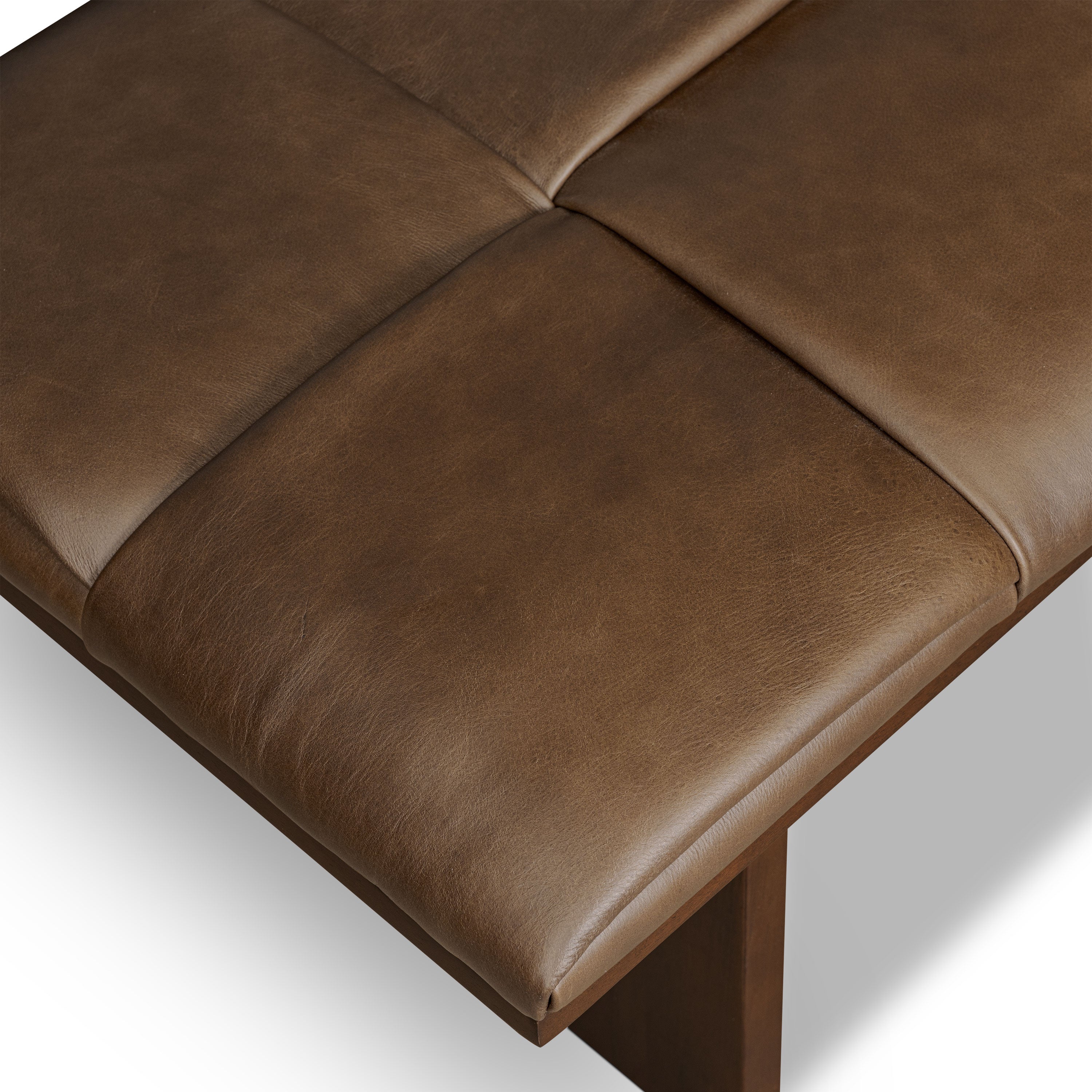55 Leather Bench | Cocoa Brown