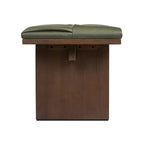 55 Leather Bench | Olivine Green