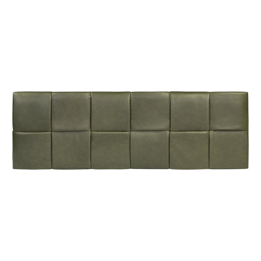 55 Leather Bench | Olivine Green