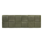 55 Leather Bench | Olivine Green