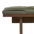 55 Leather Bench | Olivine Green