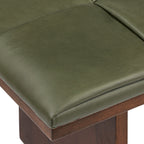 55 Leather Bench | Olivine Green