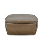 Leather Storage Ottoman | Chestnut Brown