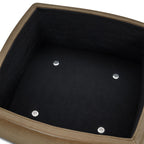 Leather Storage Ottoman | Chestnut Brown