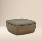 Leather Storage Ottoman | Chestnut Brown