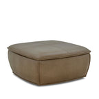 Leather Storage Ottoman | Chestnut Brown