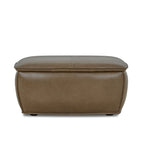 Leather Storage Ottoman | Chestnut Brown