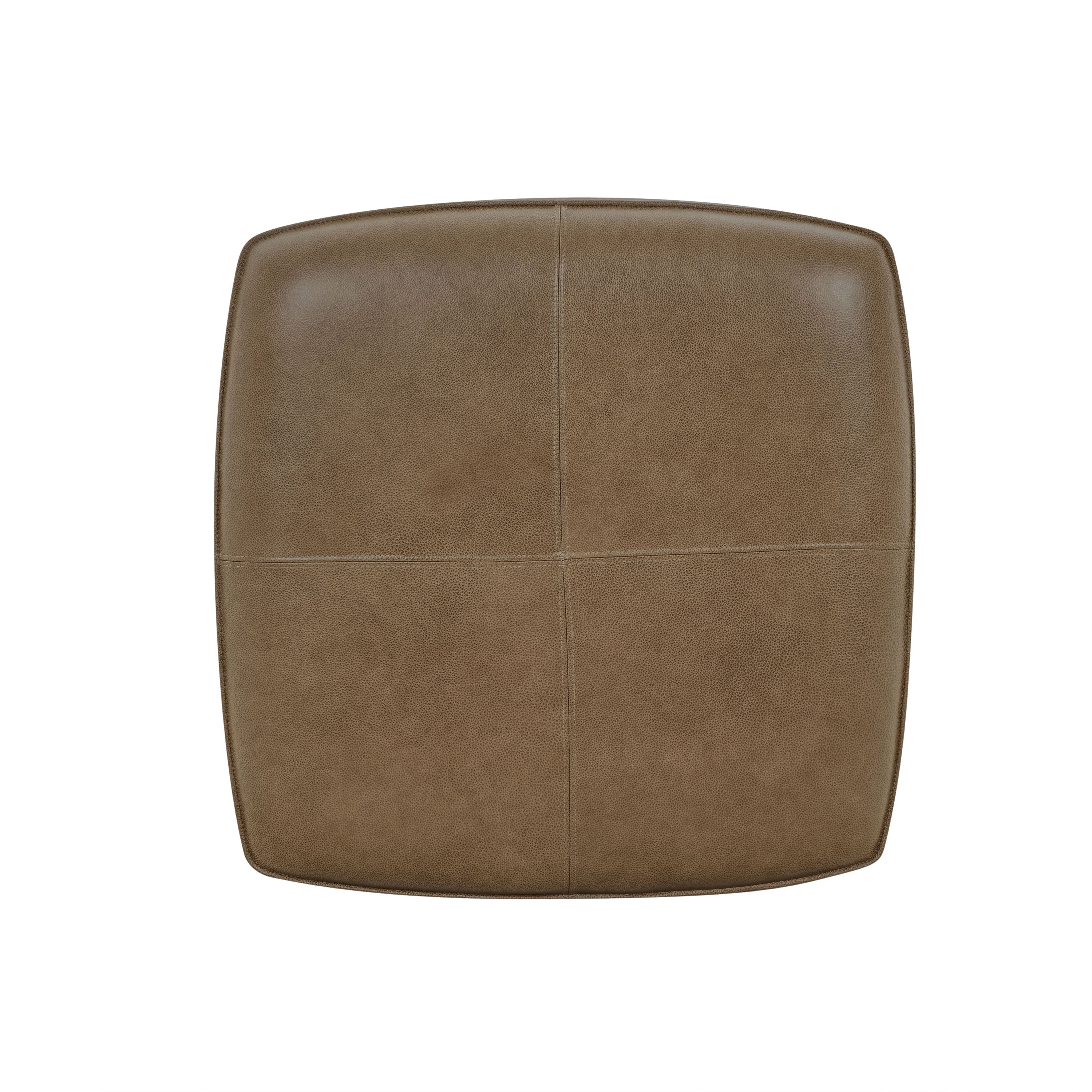 Leather Storage Ottoman | Chestnut Brown