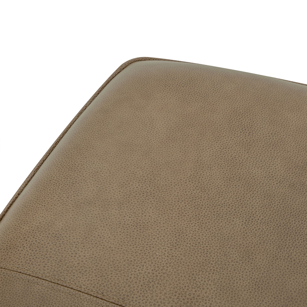 Leather Storage Ottoman | Chestnut Brown