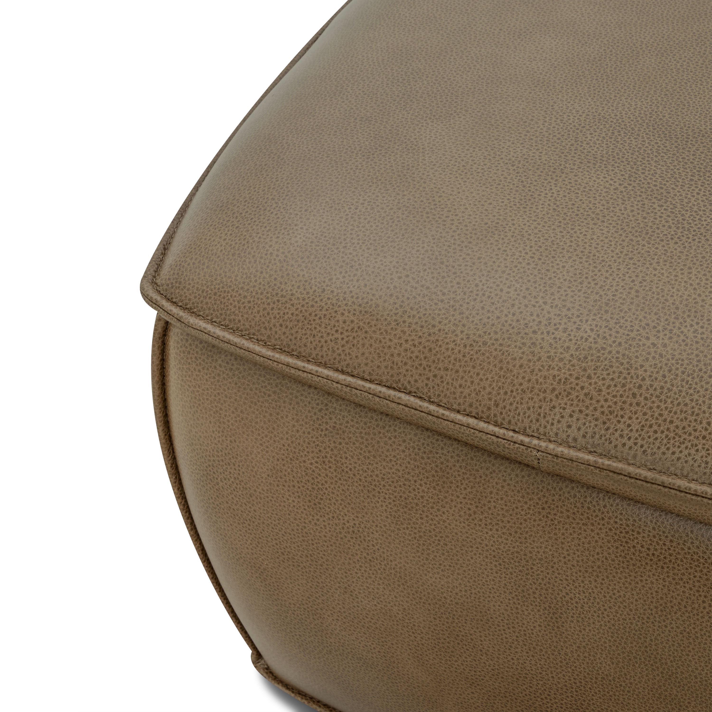 Leather Storage Ottoman | Chestnut Brown