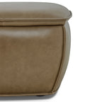 Leather Storage Ottoman | Chestnut Brown
