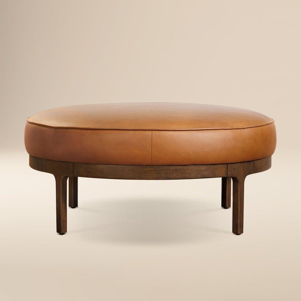 Leather Ottoman (39) | Saddle Tan