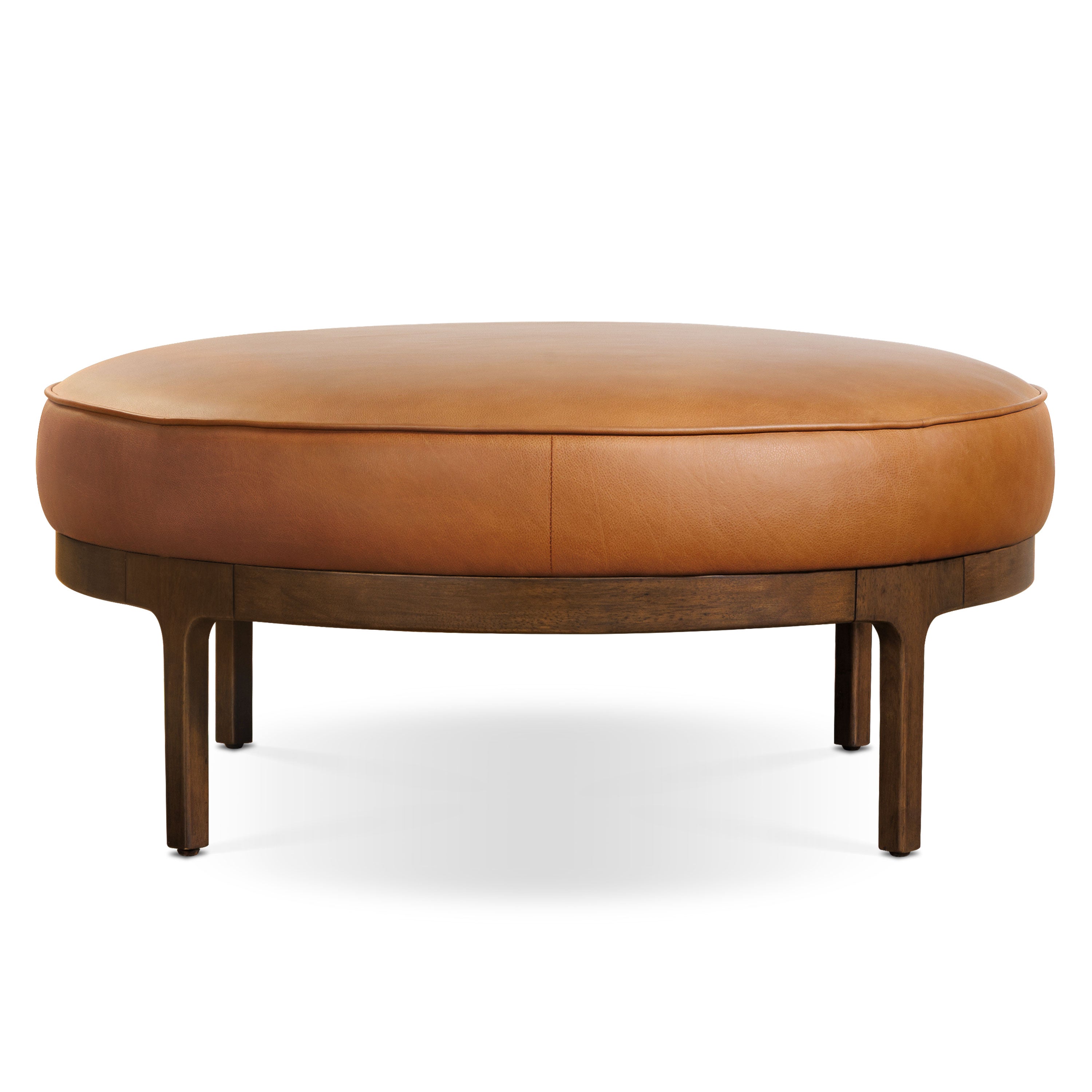 Leather Ottoman (39) | Saddle Tan