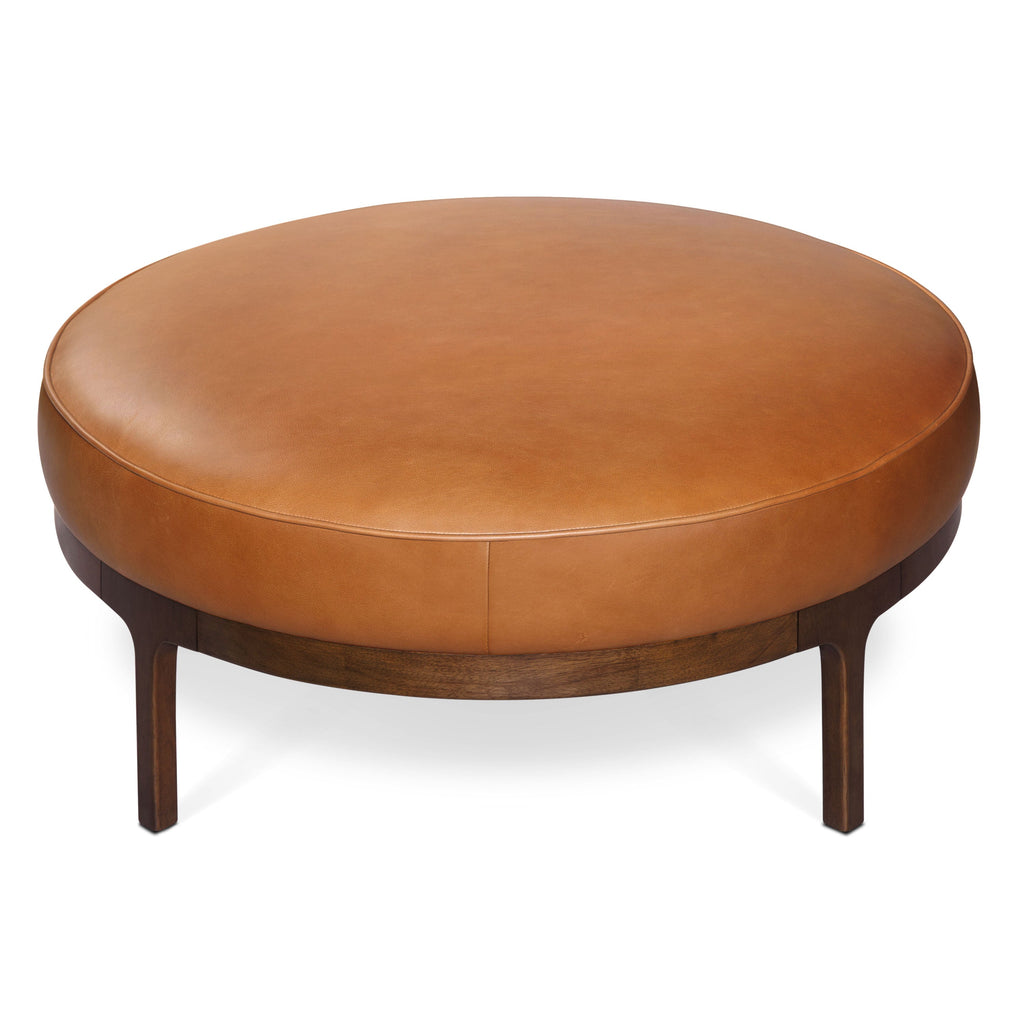 Leather Ottoman (39) | Saddle Tan