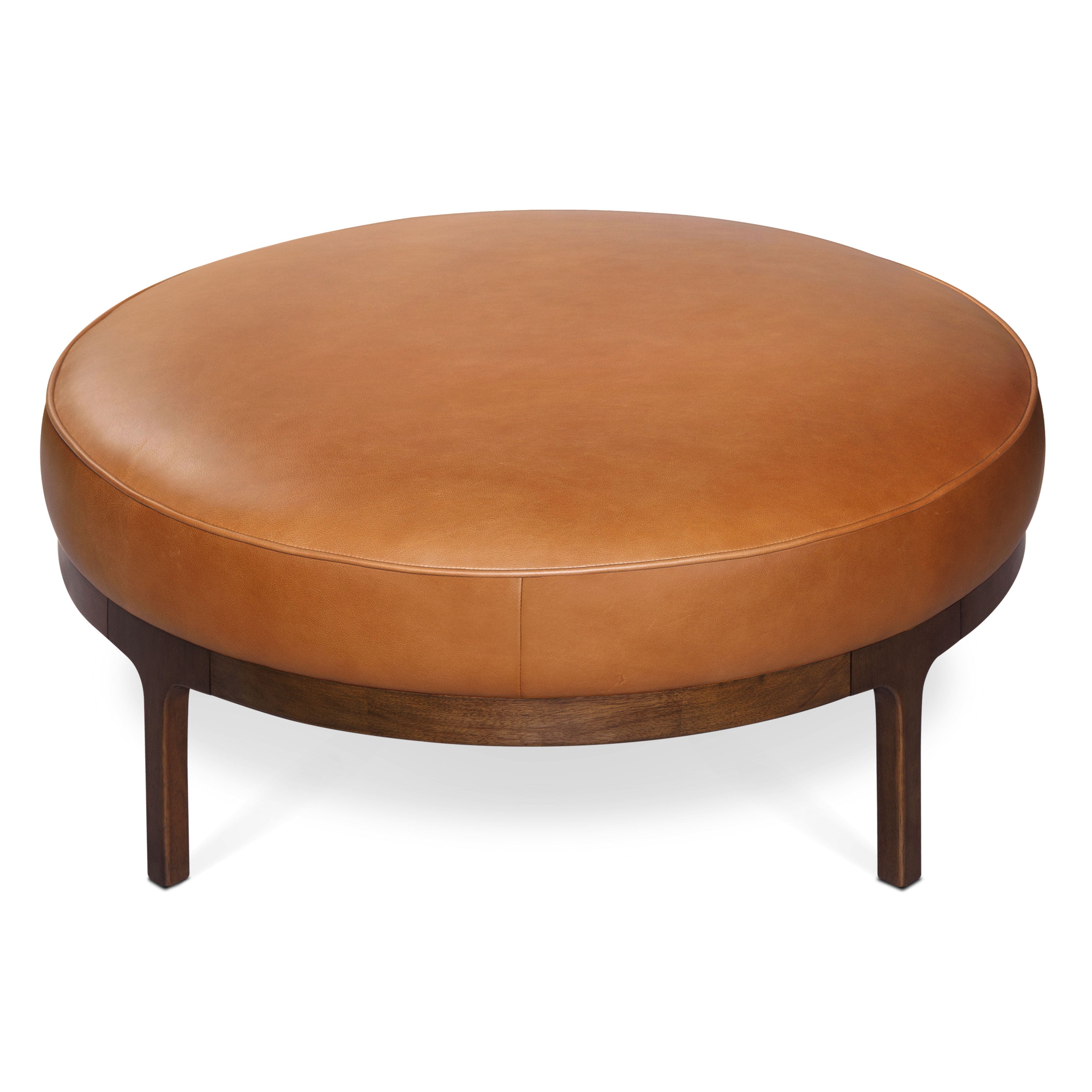 Leather Ottoman (39) | Saddle Tan