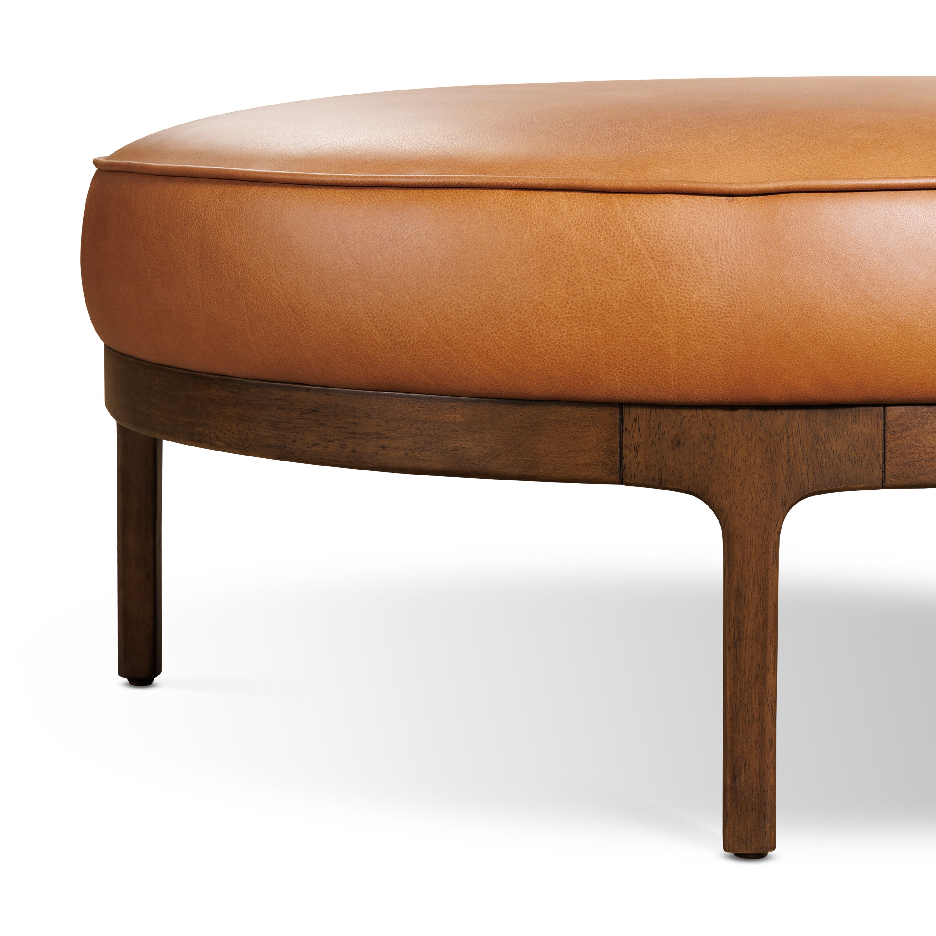 Leather Ottoman (39) | Saddle Tan