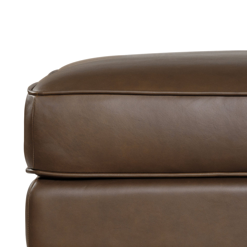 Leather Ottoman 2.0 | Cocoa Brown