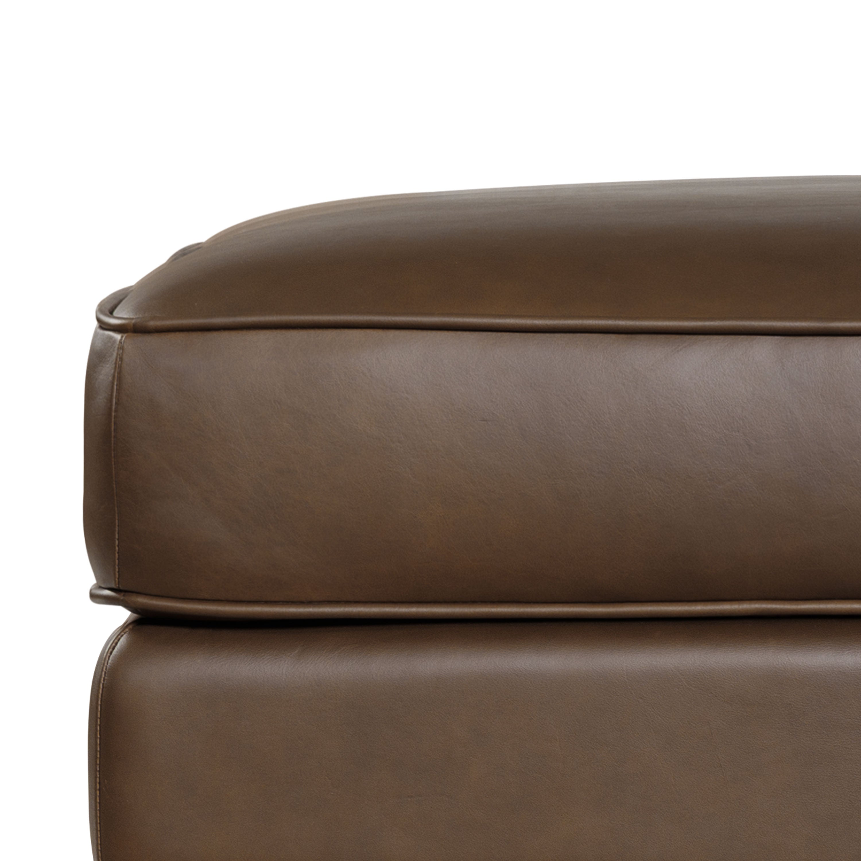 Leather Ottoman 2.0 | Cocoa Brown
