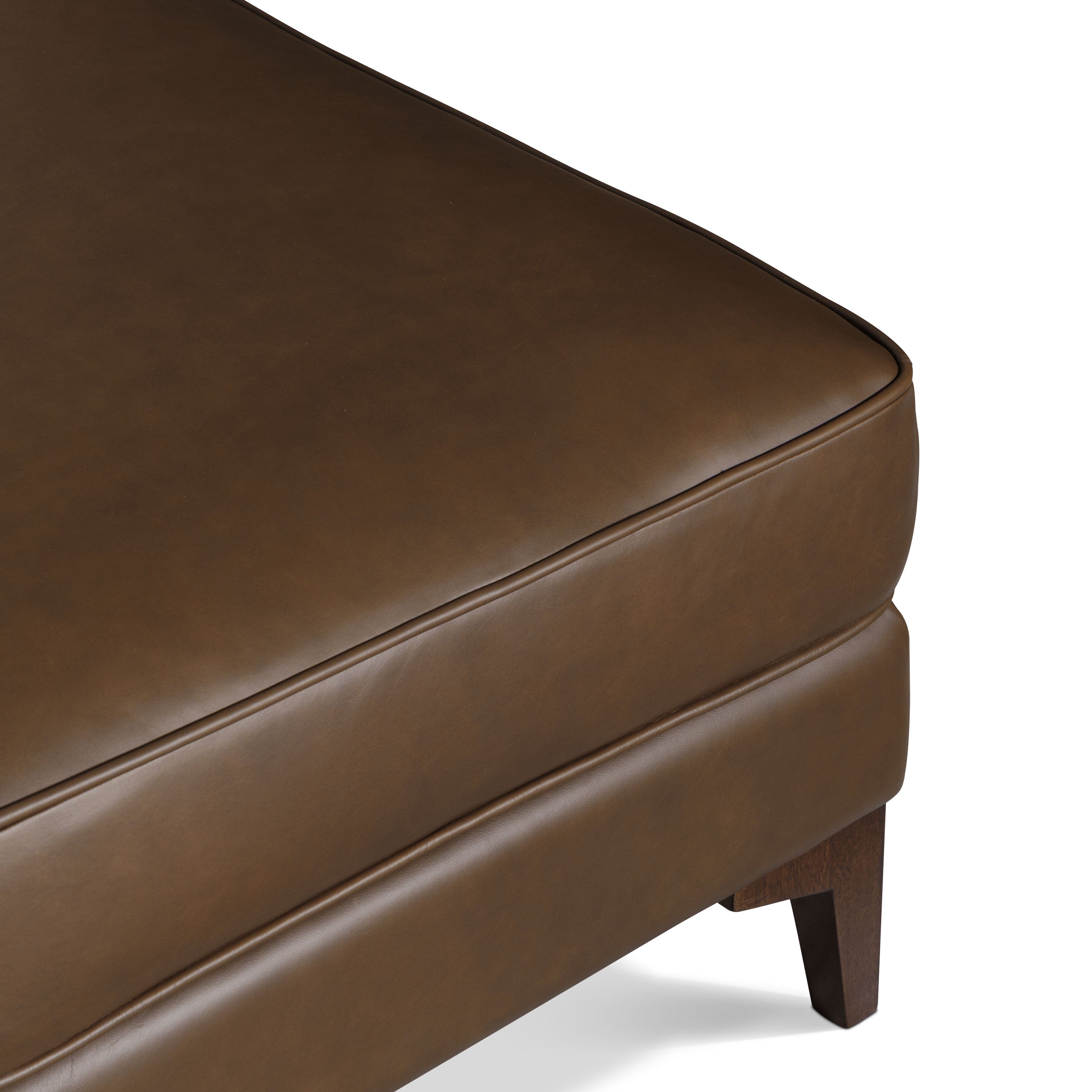Leather Ottoman 2.0 | Cocoa Brown