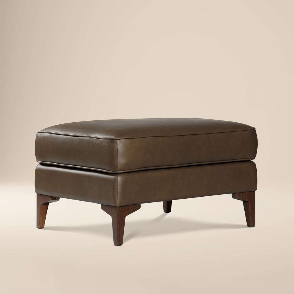 Leather Ottoman 2.0 | Cocoa Brown