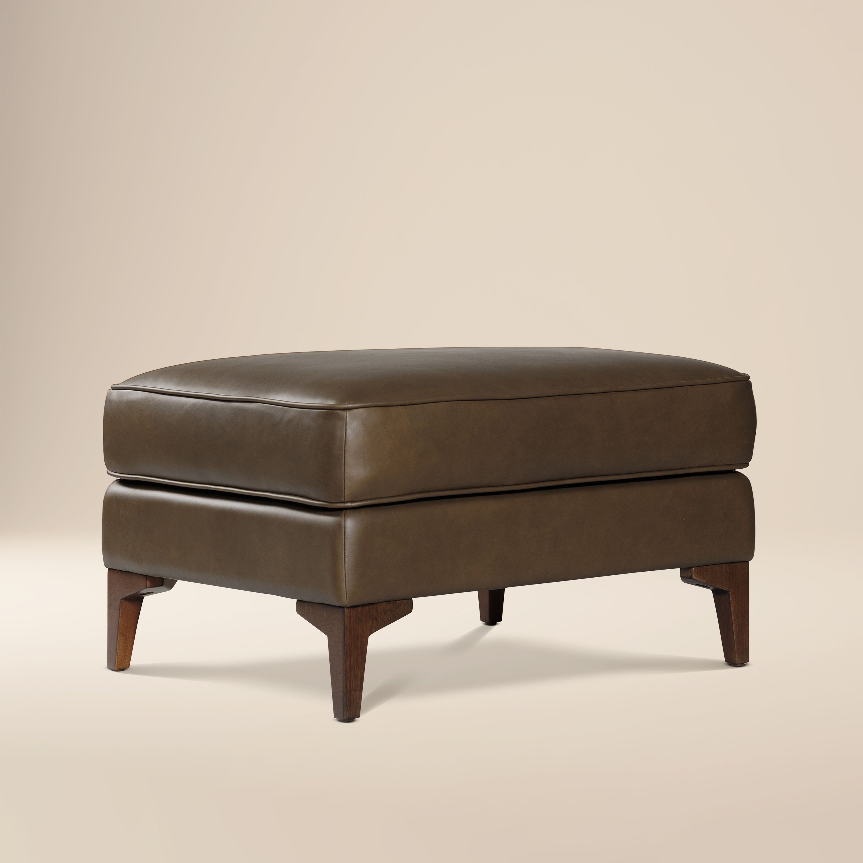 Leather Ottoman 2.0 | Cocoa Brown