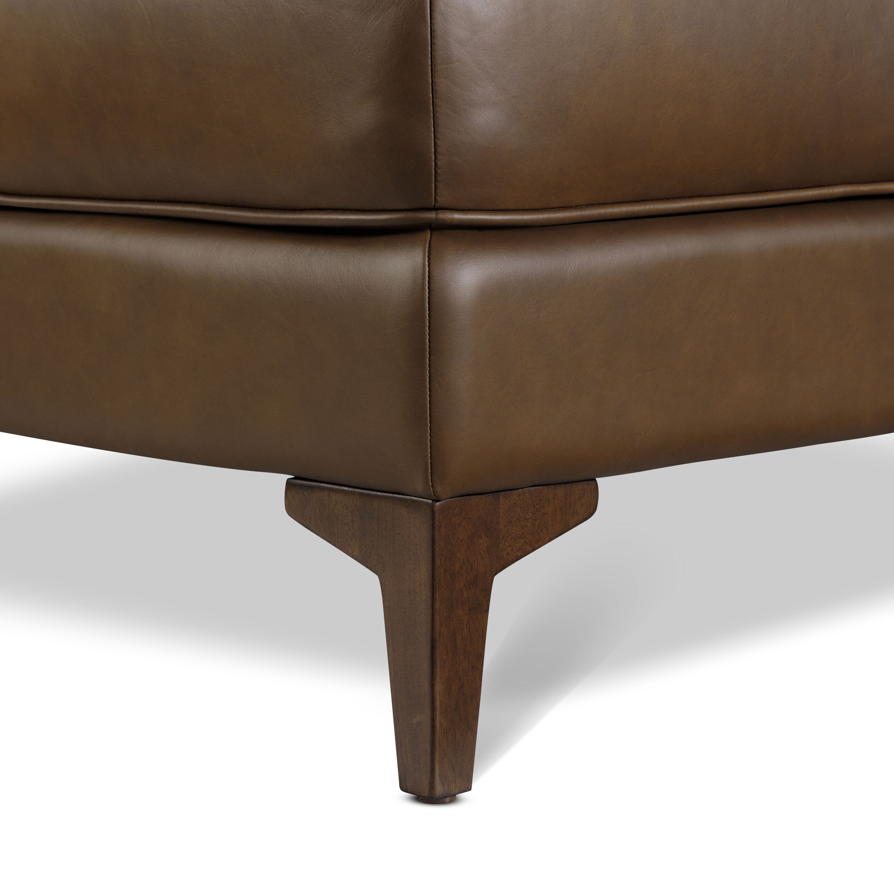 Leather Ottoman 2.0 | Cocoa Brown