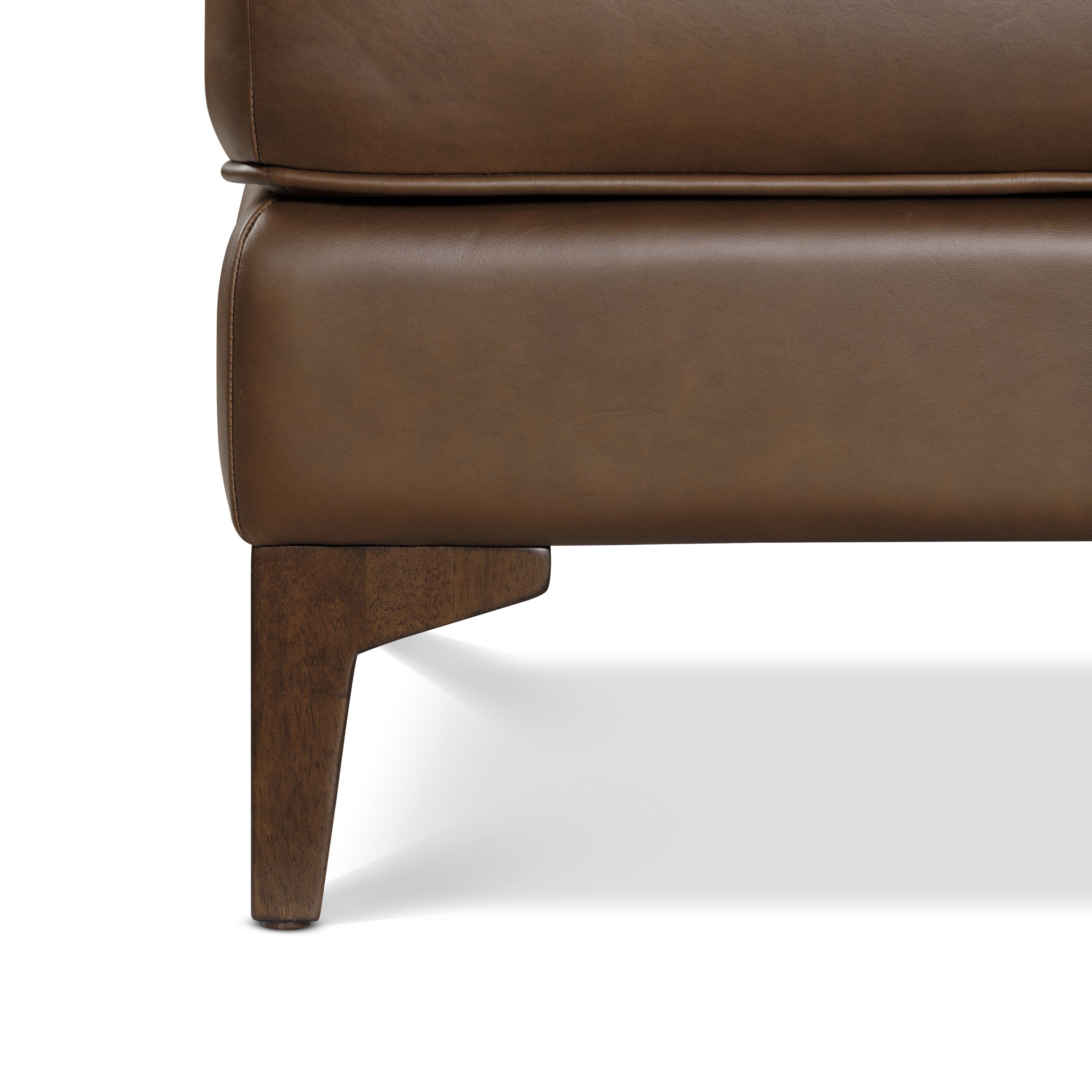 Leather Ottoman 2.0 | Cocoa Brown
