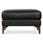 Leather Ottoman 2.0 | Onyx Black