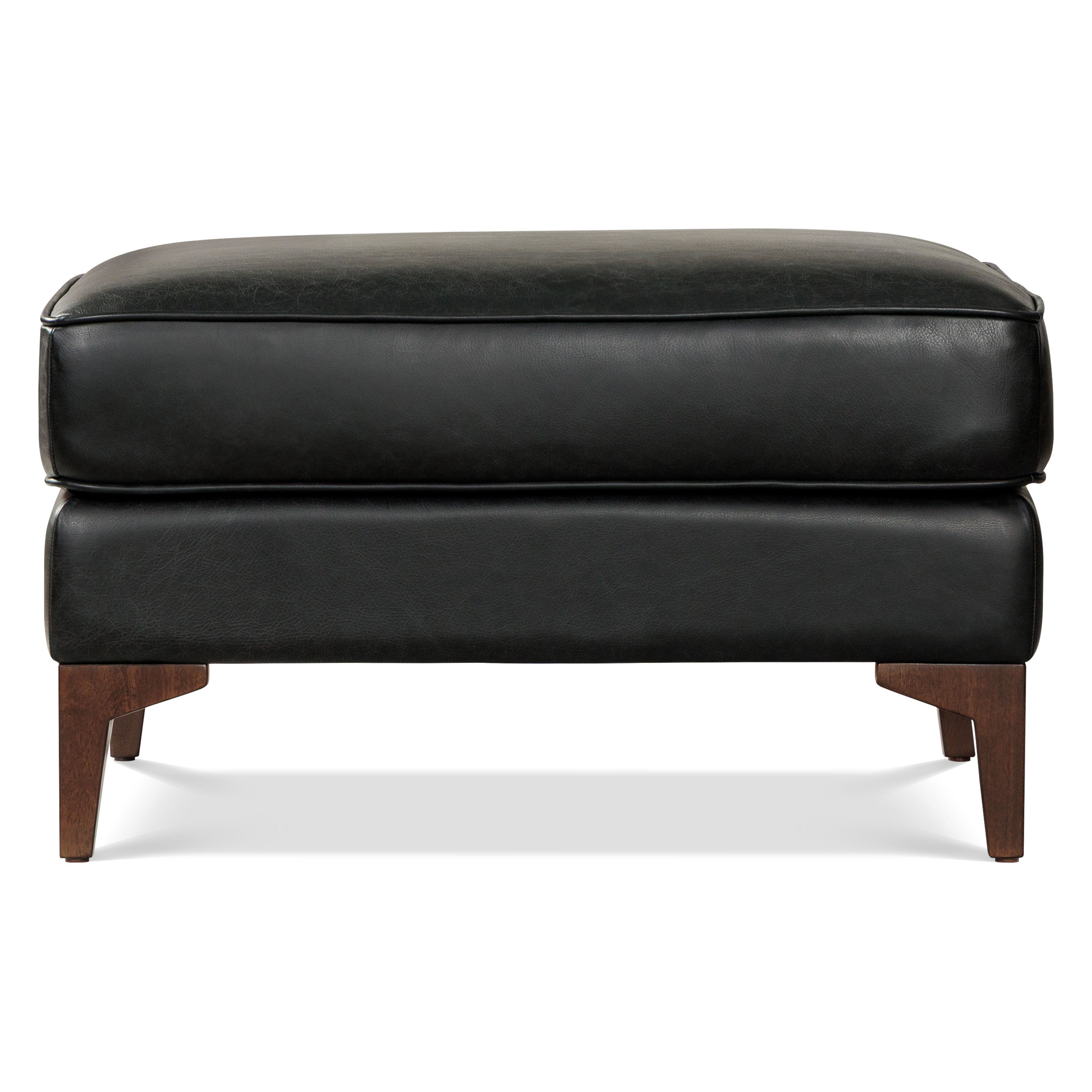 Leather Ottoman 2.0 | Onyx Black
