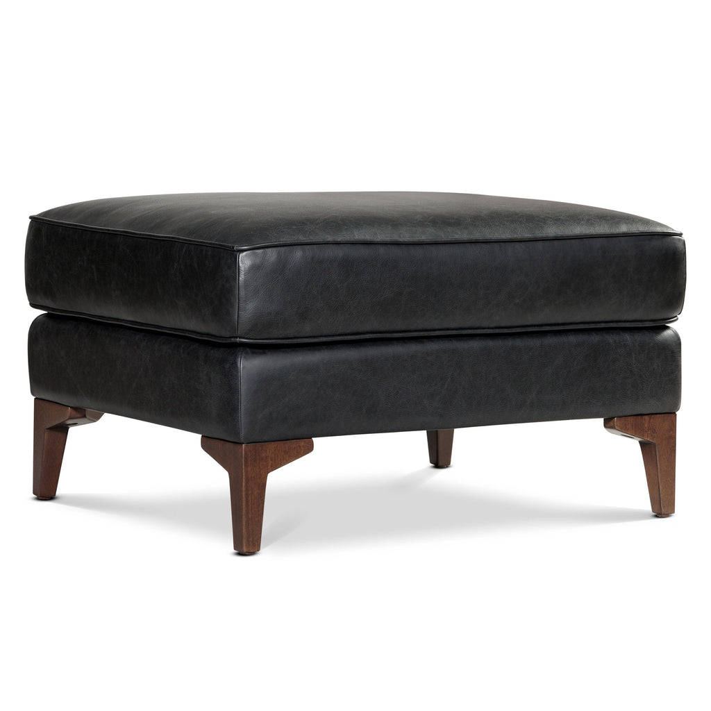 Leather Ottoman 2.0 | Onyx Black